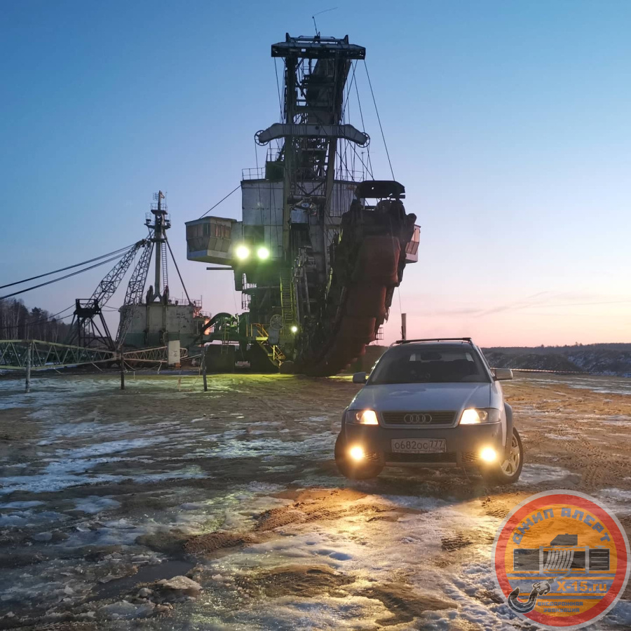 фото застрявшего Audi Allroad, ТЛК80  деревня Соколово