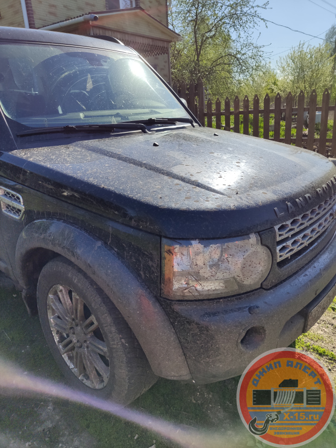 фото застрявшего Land Rover discovery 4 Москва