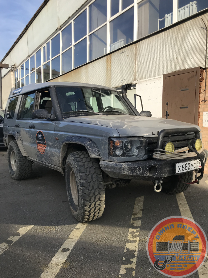 фото застрявшего Land Rover Discovery-2 Московская область