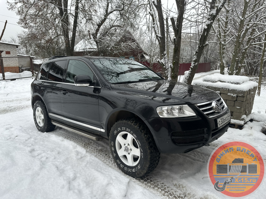 фото застрявшего Touareg Калуга