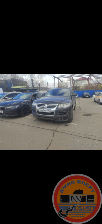 фото застрявшего Touareg 