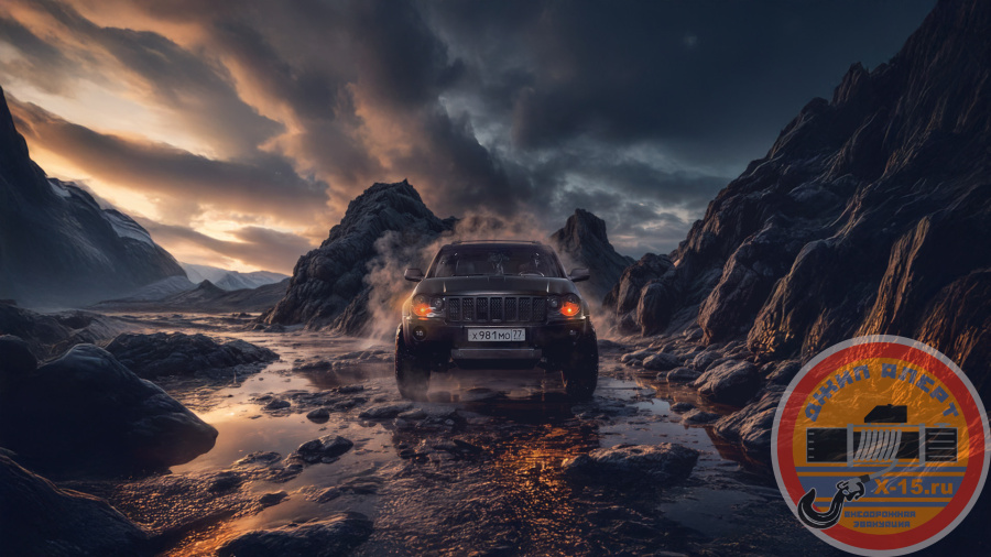 фото застрявшего Jeep Grand Cherokee Москва