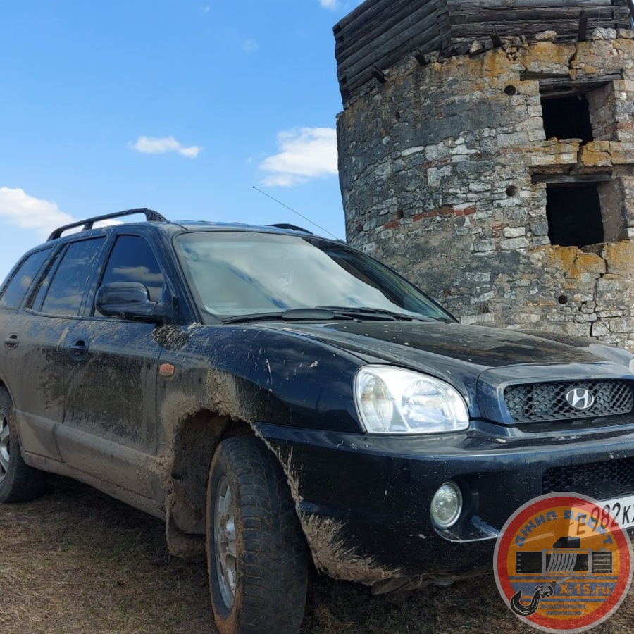 фото застрявшего Hyundai Santa fe Рязань