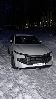 Застряла в лесу город Дивногорск, горнолыжная трасса дивный в лесу застряла в сугробе, снега много. вытащить застрявшую машину Хавал ф. 7.