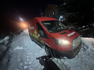 Застрял в снегу, в Калке вытащить застрявшую машину Форд транзит