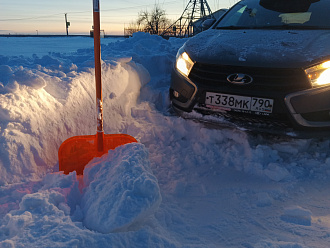Застрял в снегу 30 метров от дороги вытащить застрявшую машину Лада веста