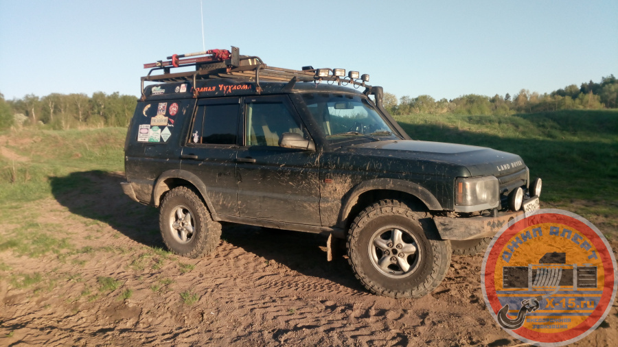фото застрявшего Land Rover Discovery2 деревня Павловское